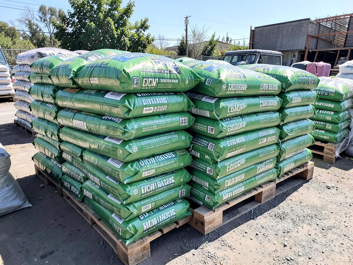 Fertilizer — Lawn & Garden material at the Omni Landscape & Garden Supply yard on Long Island