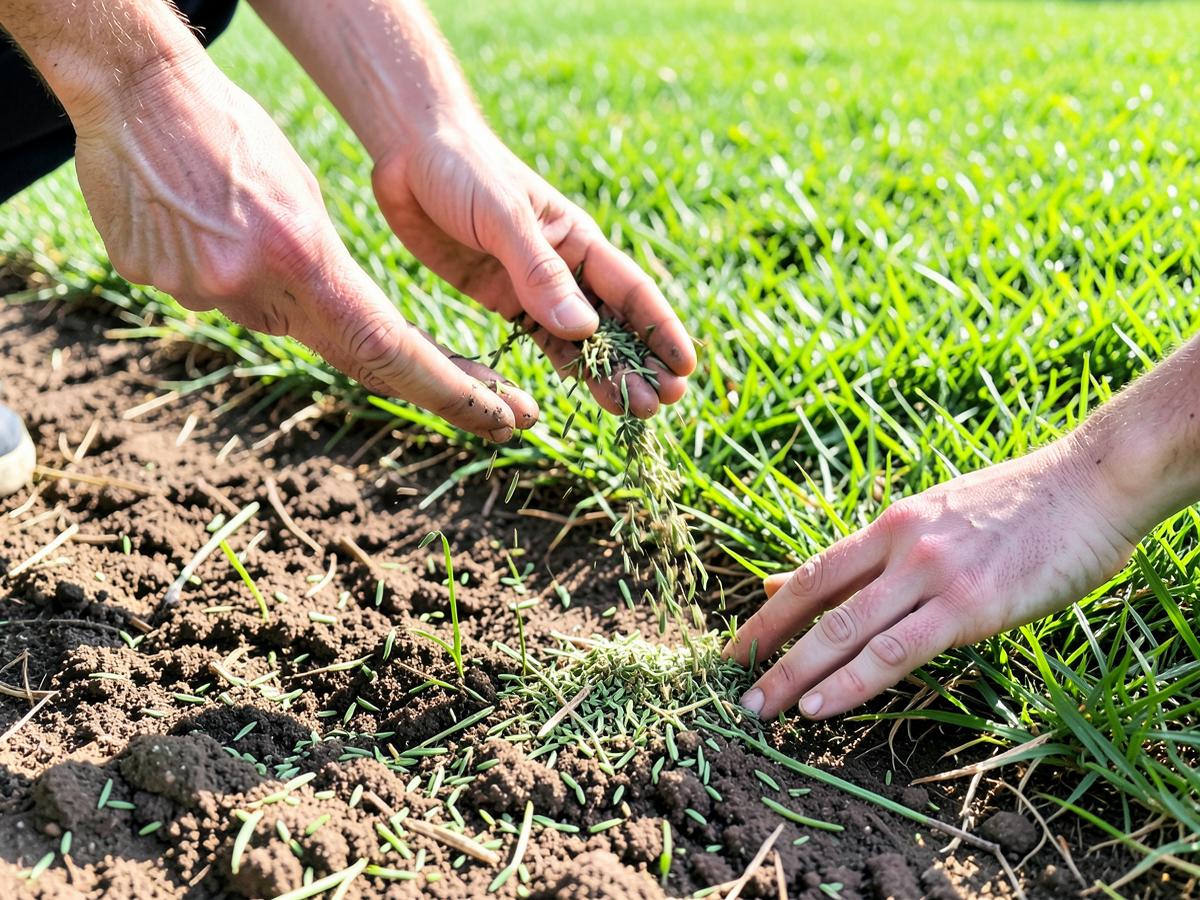 Grass Seed — Lawn & Garden material at the Omni Landscape & Garden Supply yard on Long Island