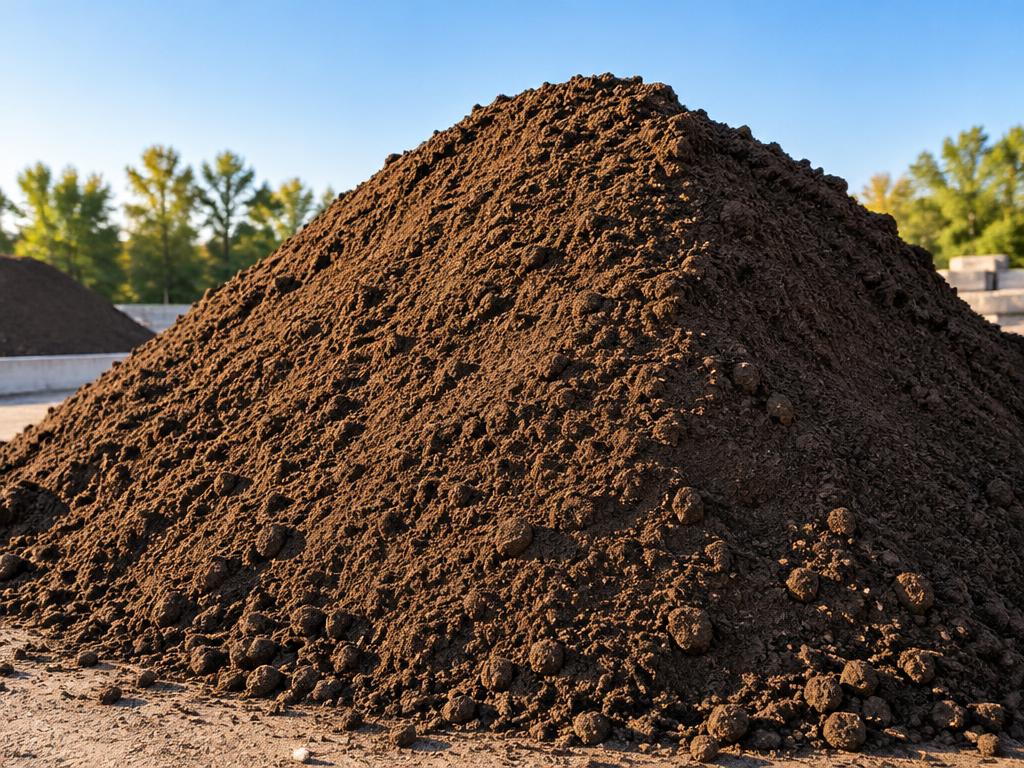 Topsoil — Mulch & Soil material at the Omni Landscape & Garden Supply yard on Long Island